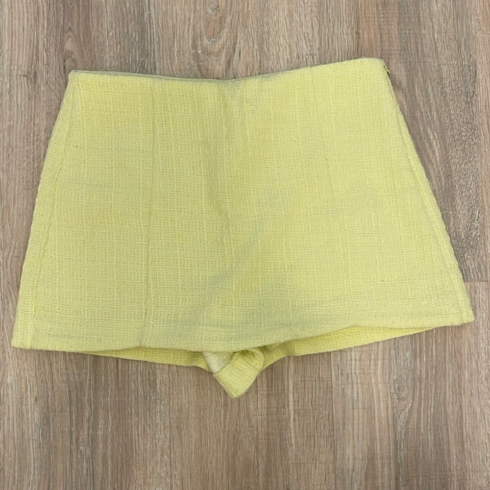 Neon yellow Zara skort medium